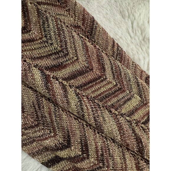 Missoni for Target Multicolor Colorful Chevron Zig Zag Infinity Scarf Gold Brown - Picture 3 of 7